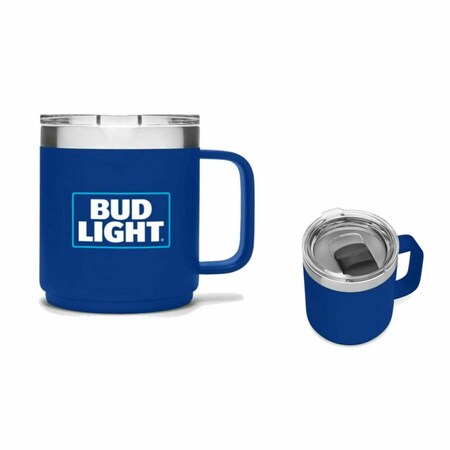 Bud Light 16 oz. Stainless Steel Insulated Mug with Handle - Blue 413848